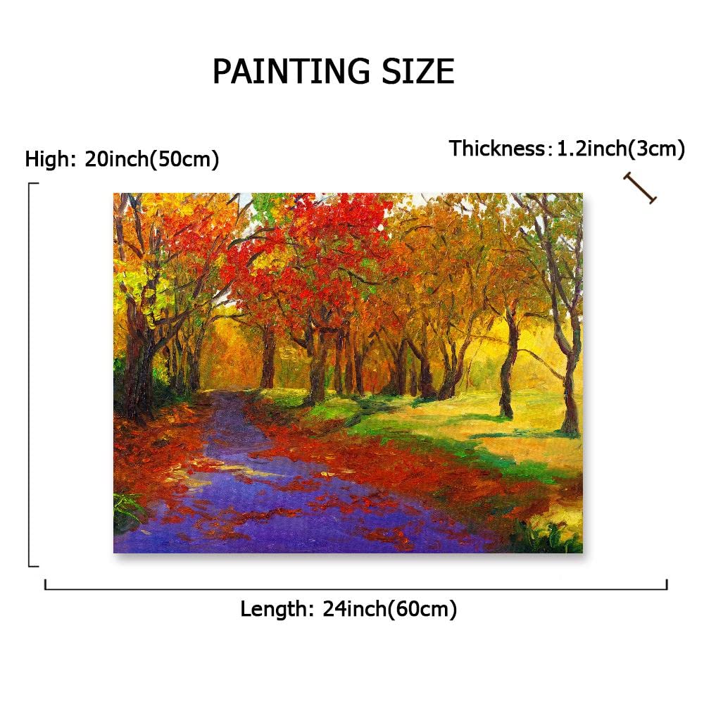 風景画 木製フレーム 約60cm x 50cm